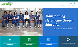The AHEC Learning Portal home page