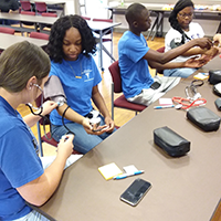 Students participate in a hands-on skills lab.