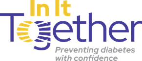 Yellow text "In it" and white text "together"