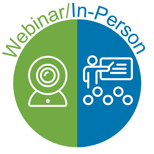 Modality: Webinar and live, in-person)